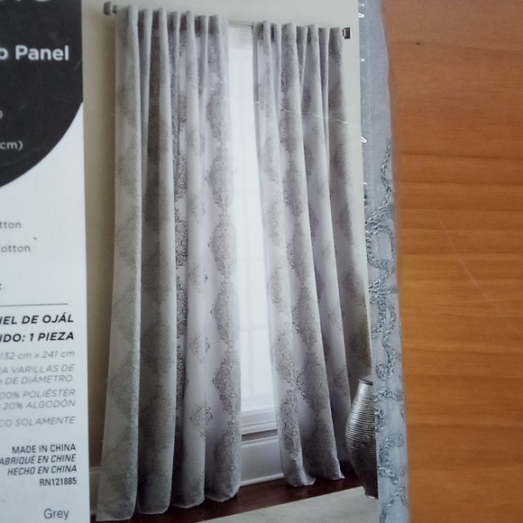 Design solutions minimal room darkening Talia rod pocket backtab panel with lini - Picture 2 of 5